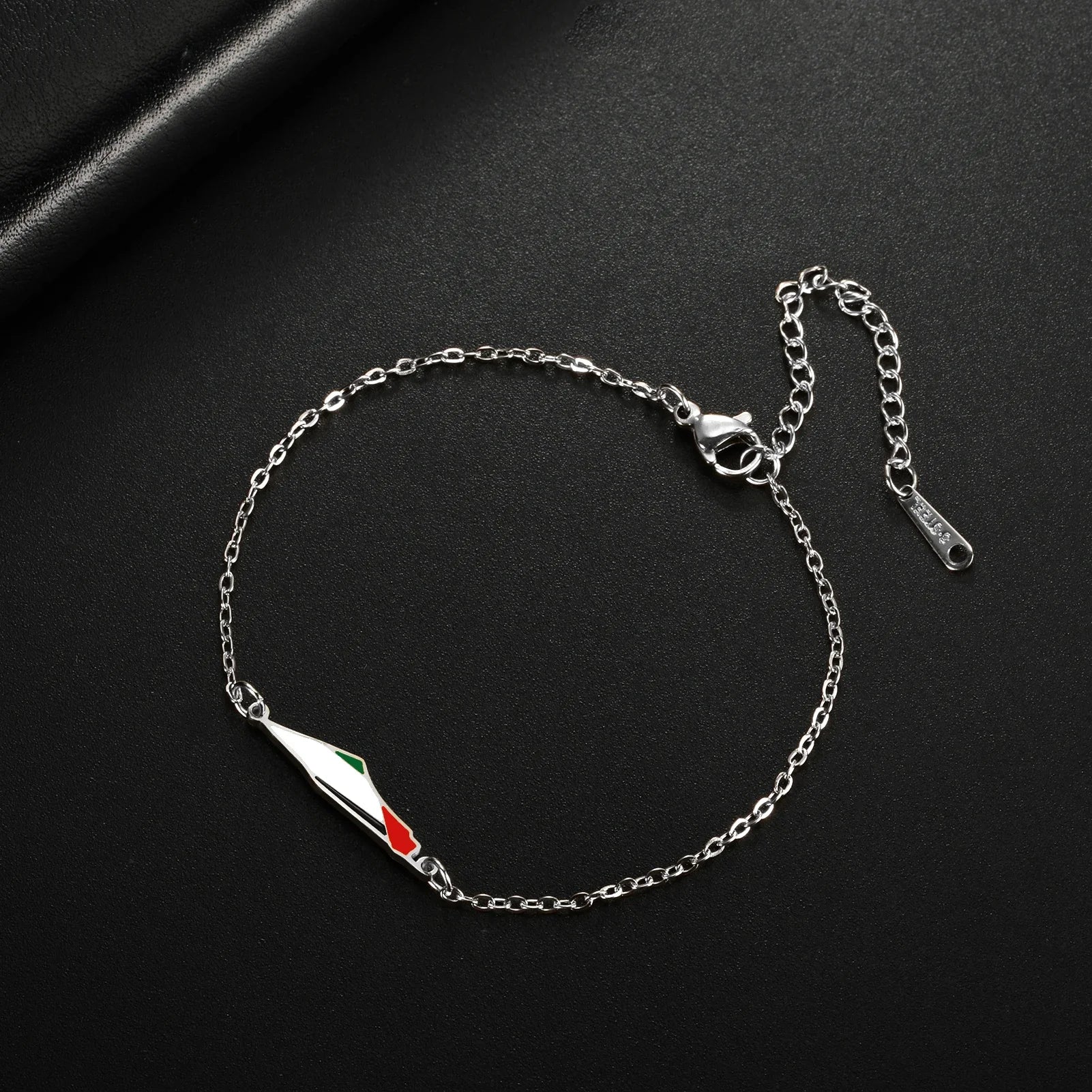 Stainless steel Palestine silhouette bracelet